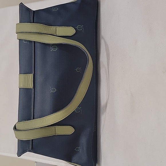 EL CABALLO NAVY & GREEN LEATHER SHOULDER STYLE HANDBAG - Picture 2 of 6